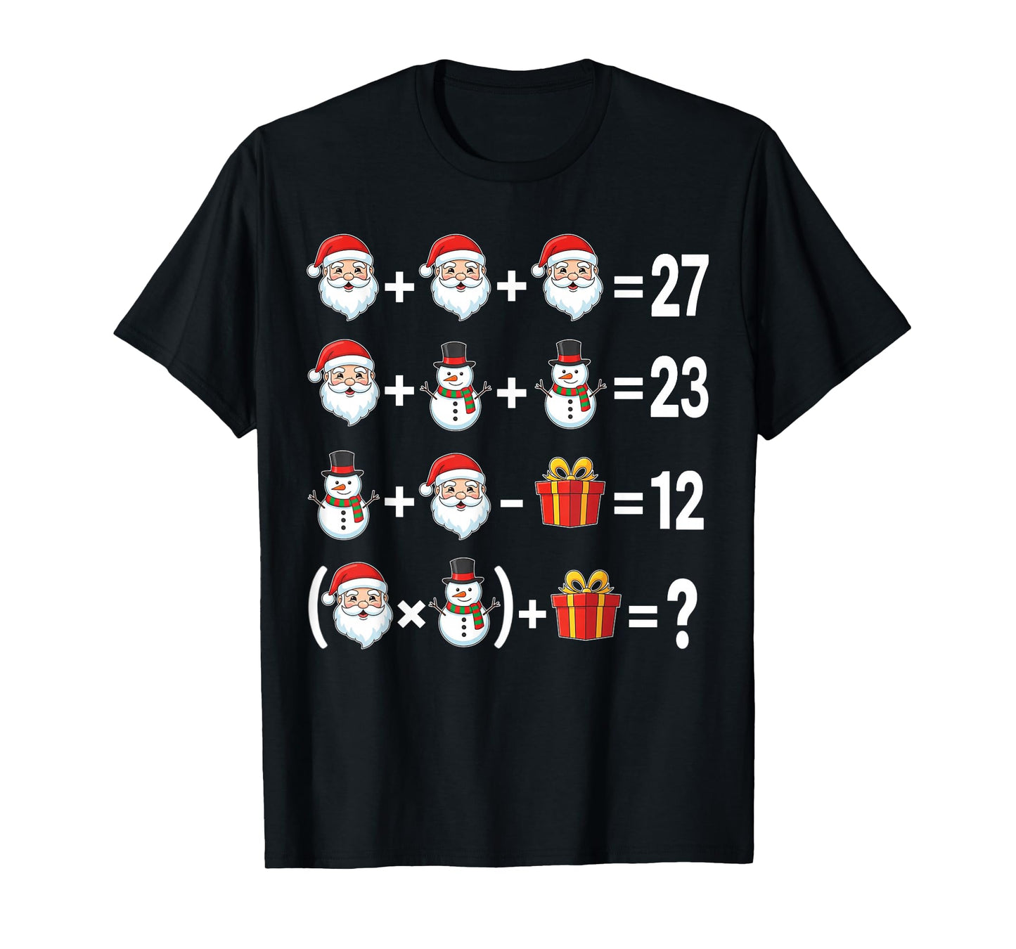 67 Math Teacher Christmas Meme Six Seven Quiz Equation Xmas T-Shirt