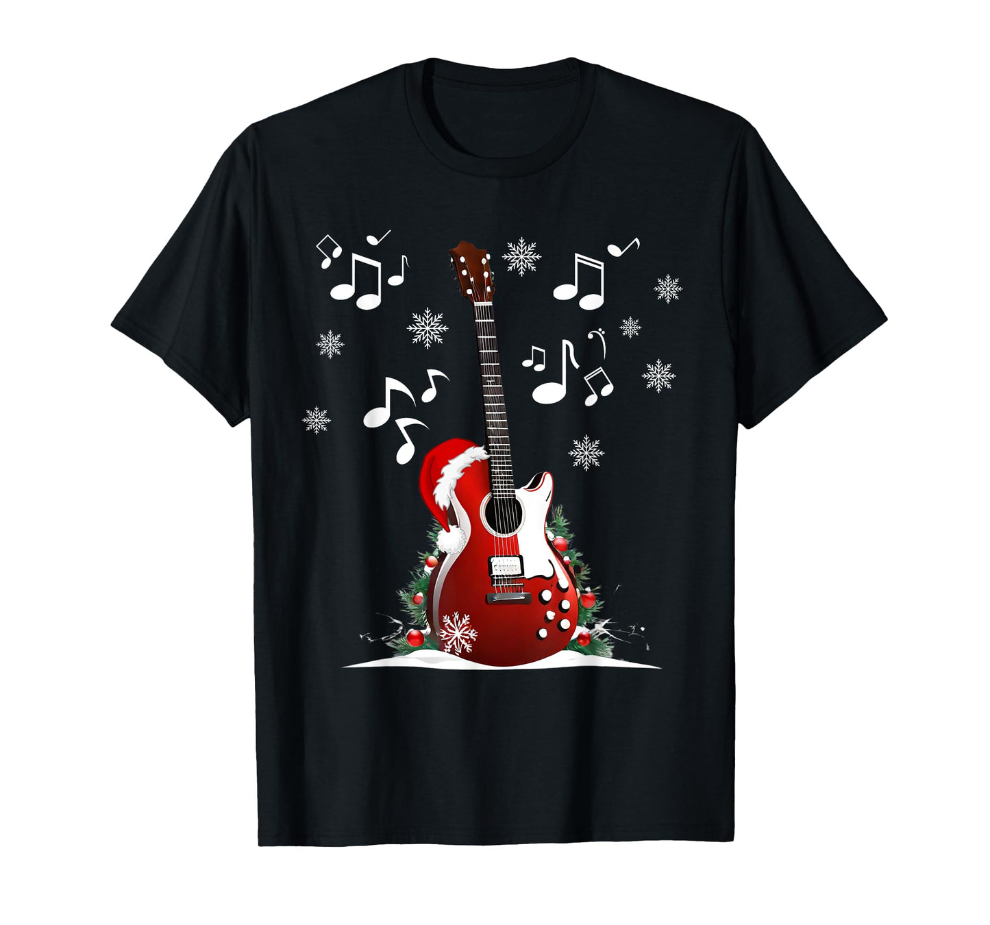 Cool Guitar Christmas Guitar Lovers Christmas T-Shirt