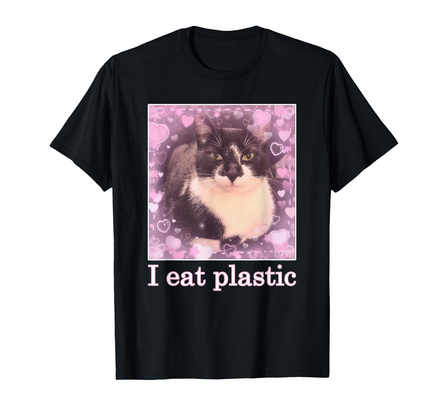 I Eat Cement Cat Unique I Eat Plastic Cat T-Shirt