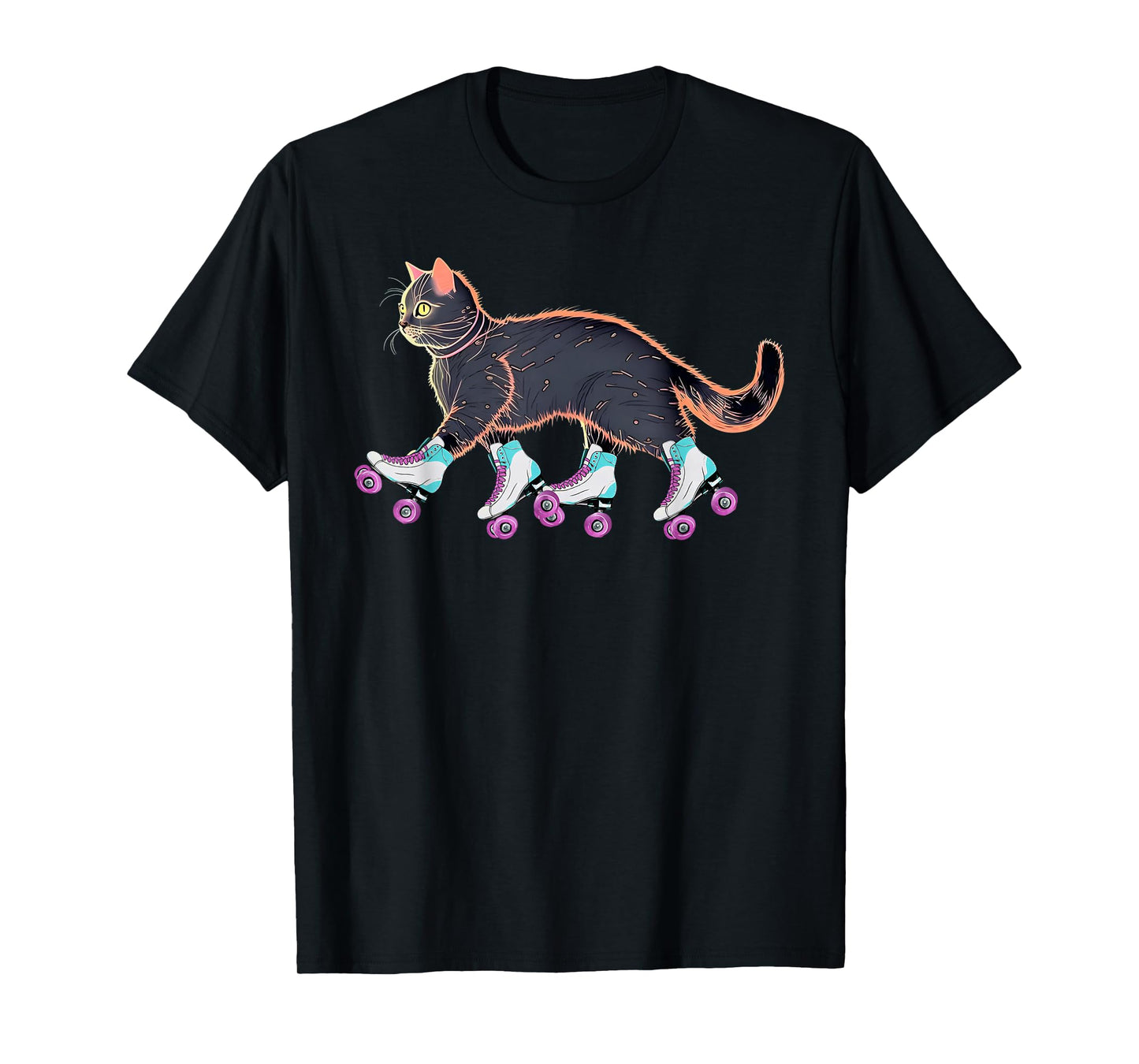 Roller Skating Cat Roller Derby Cats Skater Girls Woman T-Shirt