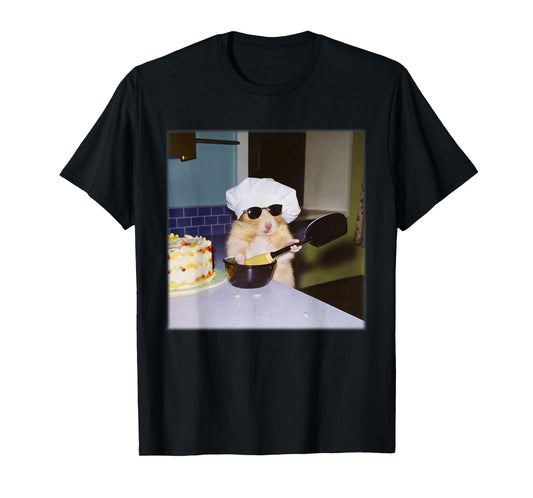Cool Chef Hamster Baking Funny Rat Animal Cooking Meme T-Shirt