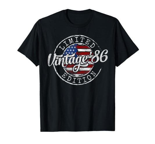 Vintage 1986 39th Birthday Gifts for Men Women 39 Year Old T-Shirt
