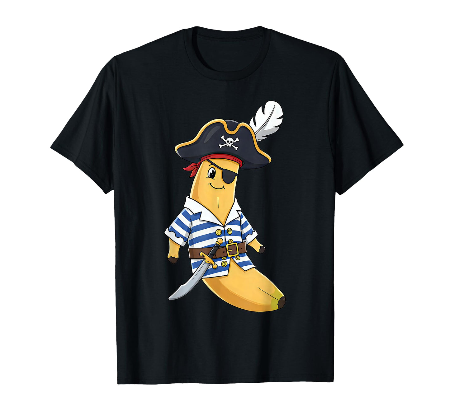 Funny Banana Pirate Captain for Halloween Party Costume Cool T-Shirt