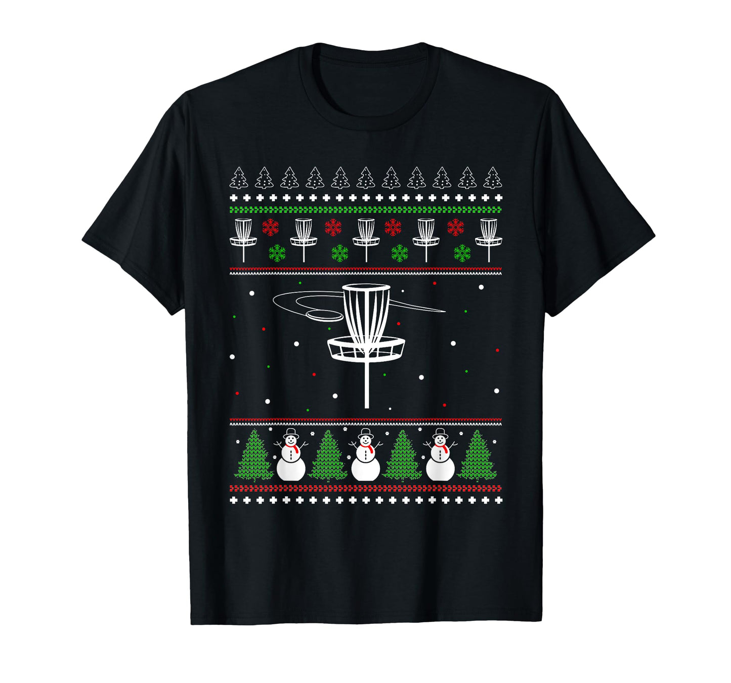 Disc Golf Ugly Christmas Sweater Pajama Gifts for Men Women T-Shirt