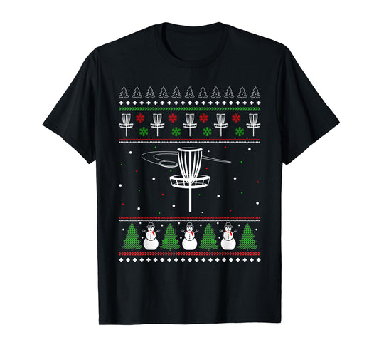 Disc Golf Ugly Christmas Sweater Pajama Gifts for Men Women T-Shirt