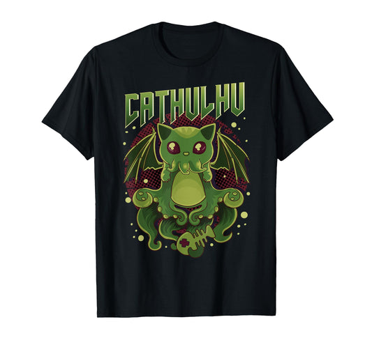 Cute & Funny Cathulhu Kawaii Cat Cthulhu T-Shirt