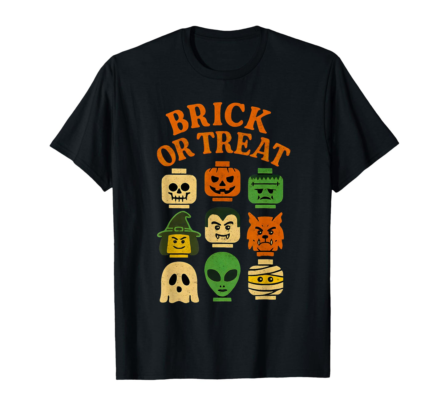 Brick or Treat Halloween Costume Building Bricks Family T-Shirt