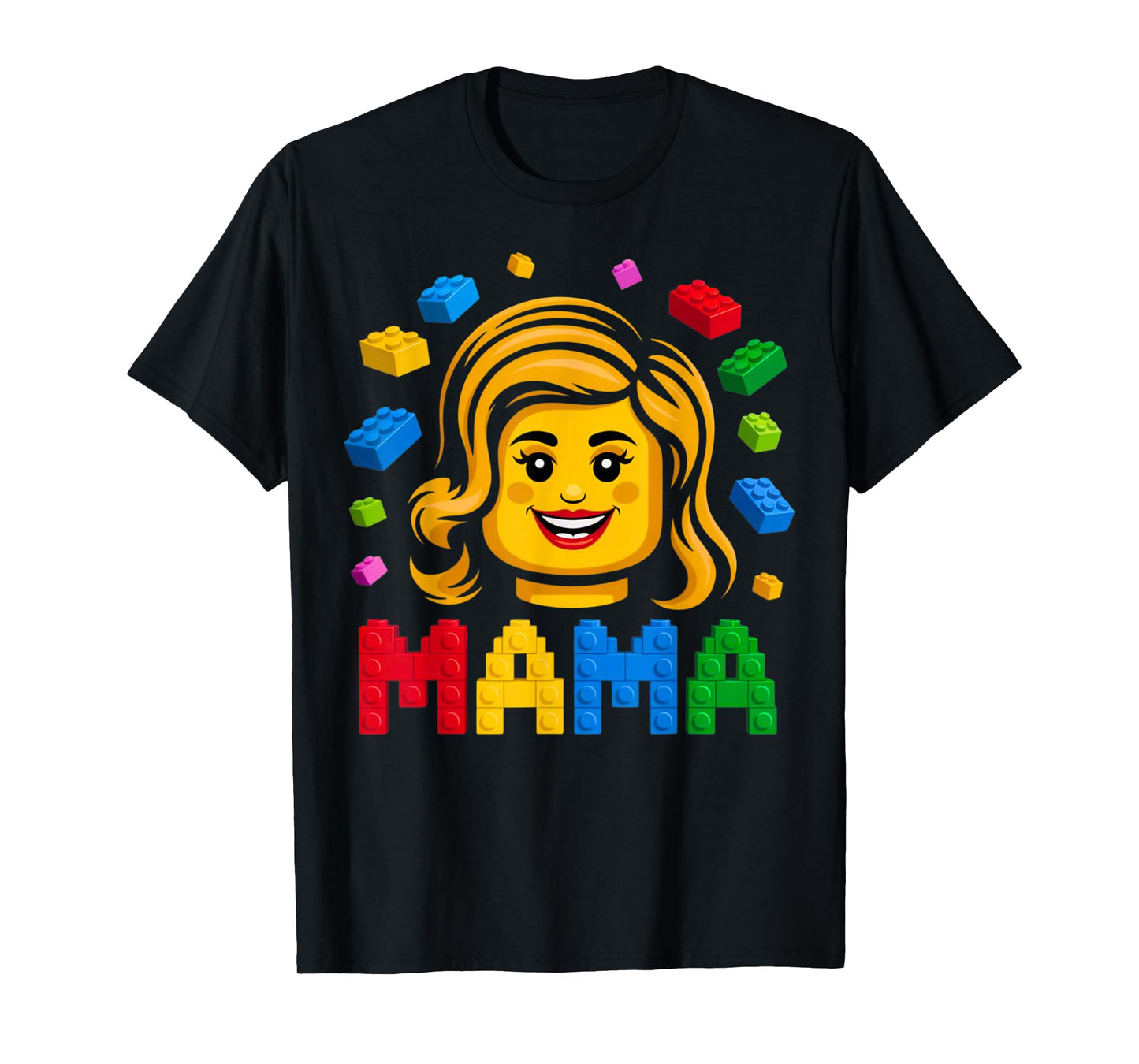 Family Mama Mom Master Builder Building Bricks Blocks Mother T-Shirt