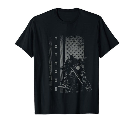 American Flag Motorcycle Apparel - Motorcycle T-Shirt