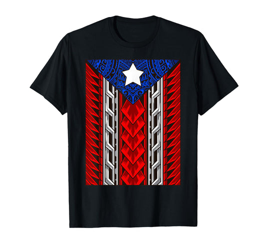 Puerto Rican Tribal Flag - Modern Boricua - Puerto Rico T-Shirt