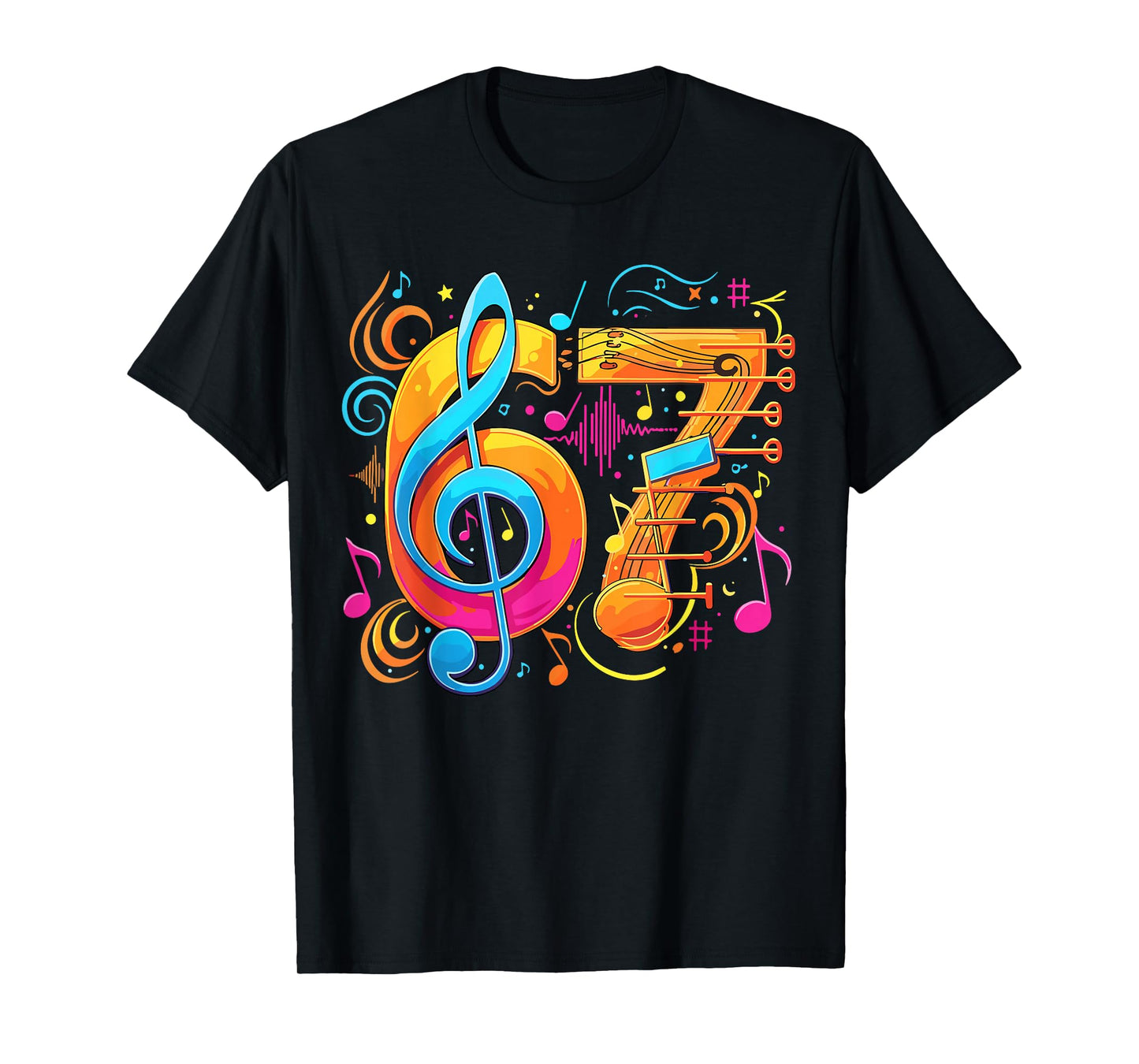 67 Meme Funny Music Notes Six Seven T-Shirt