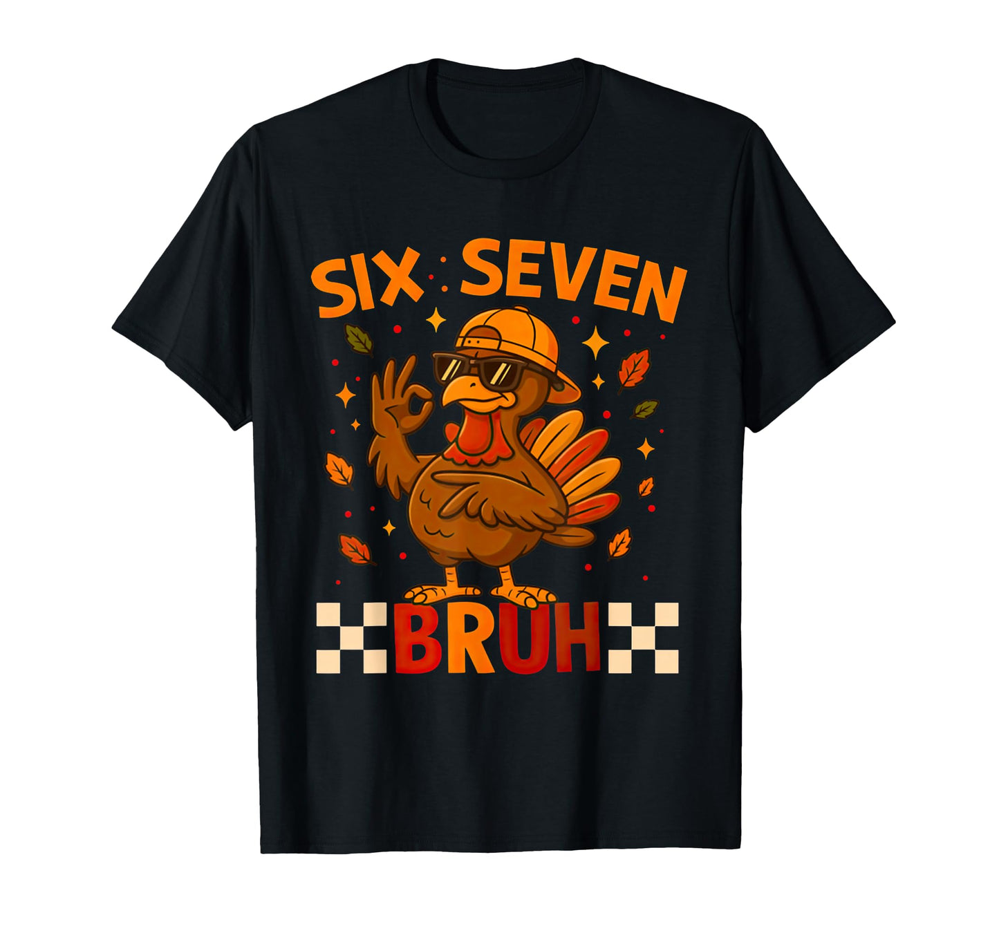 Funny Six Seven Meme Turkey Kids Bruh, 67 Thanksgiving T-Shirt