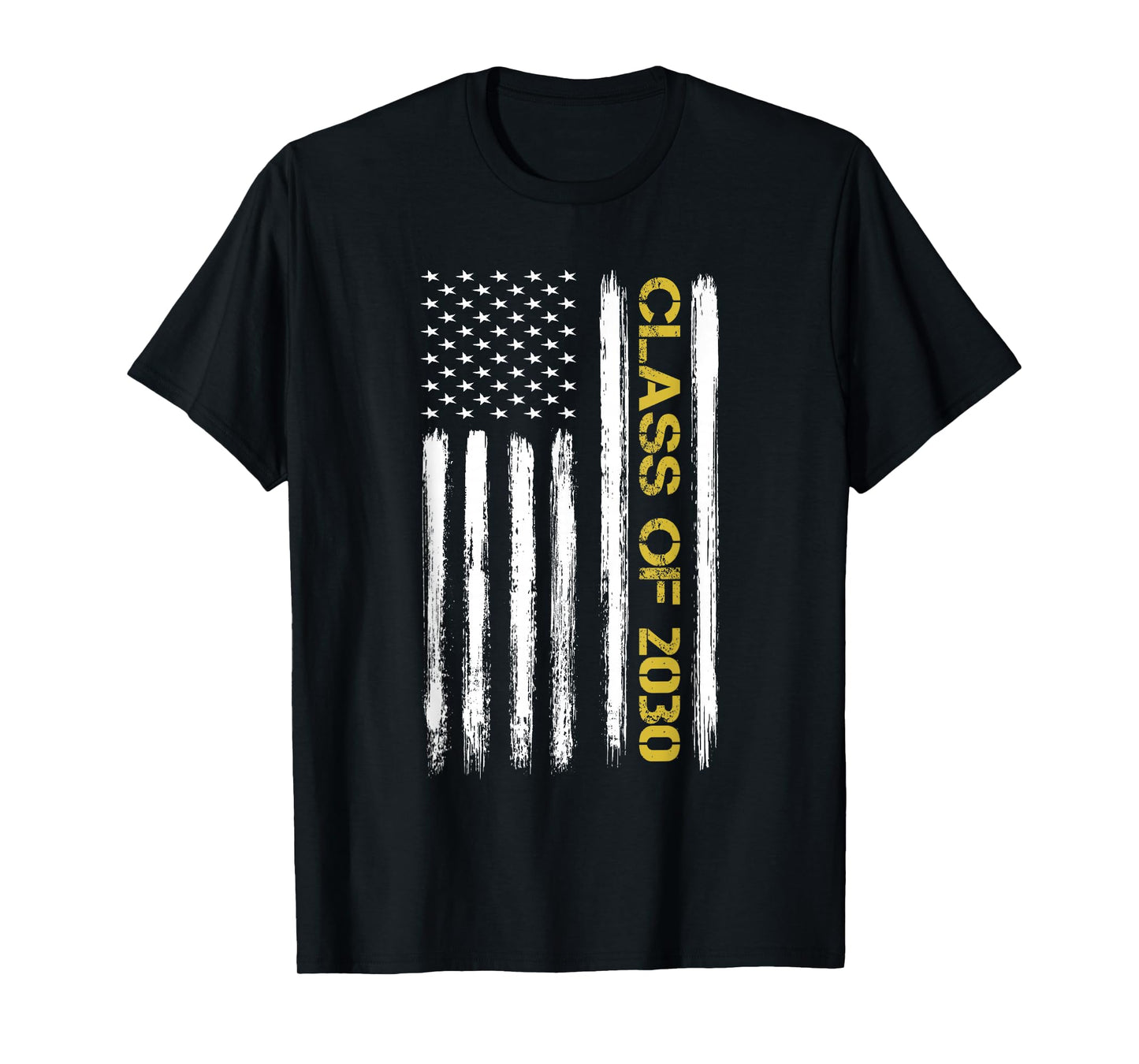 Senior Class Of 2030 Patriotic American Flag Graduation Gift T-Shirt