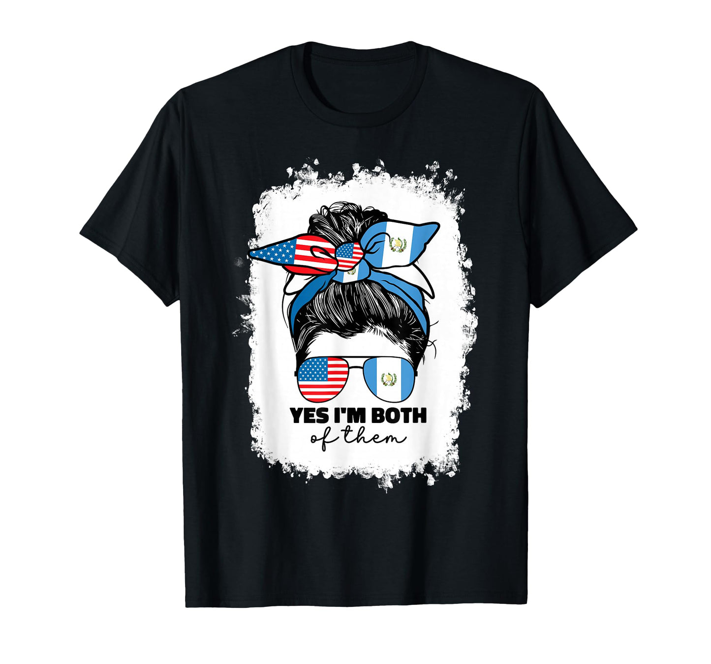 Half Guatemalan and American Guatemala USA Flag Girl Women T-Shirt