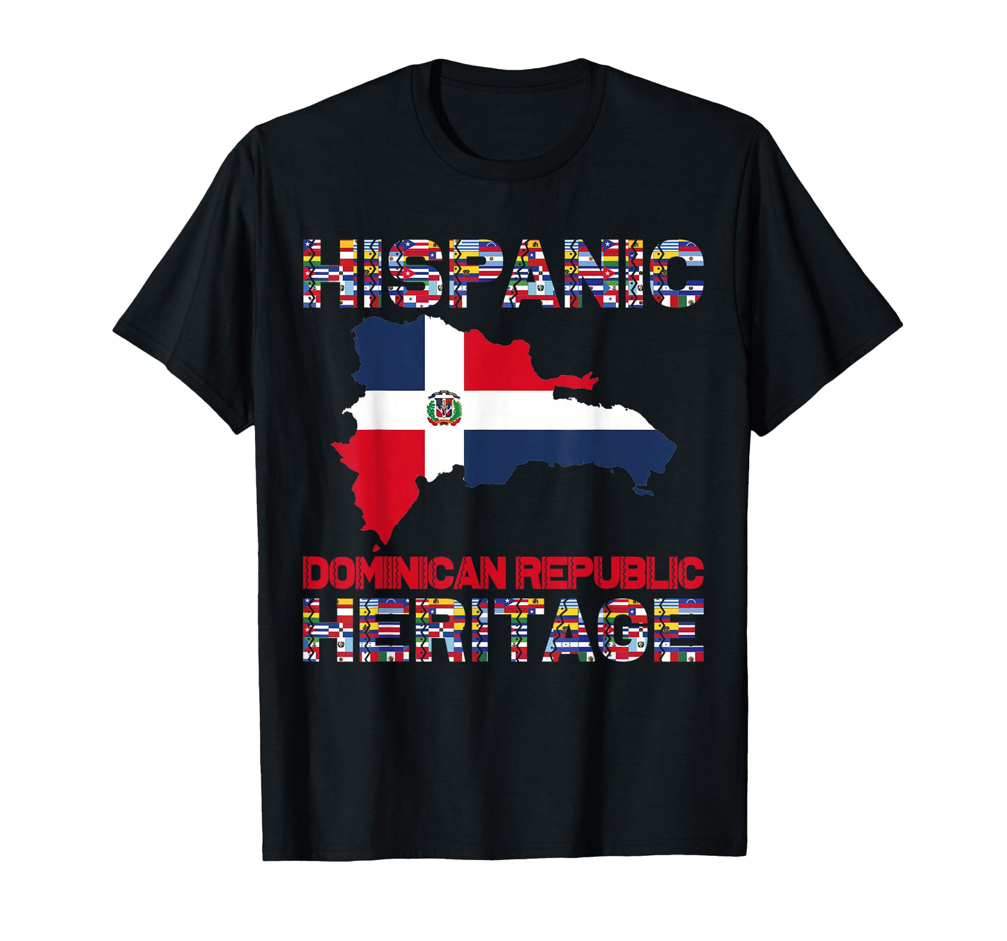 National Hispanic Heritage Month Dominican Republic Flag T-Shirt