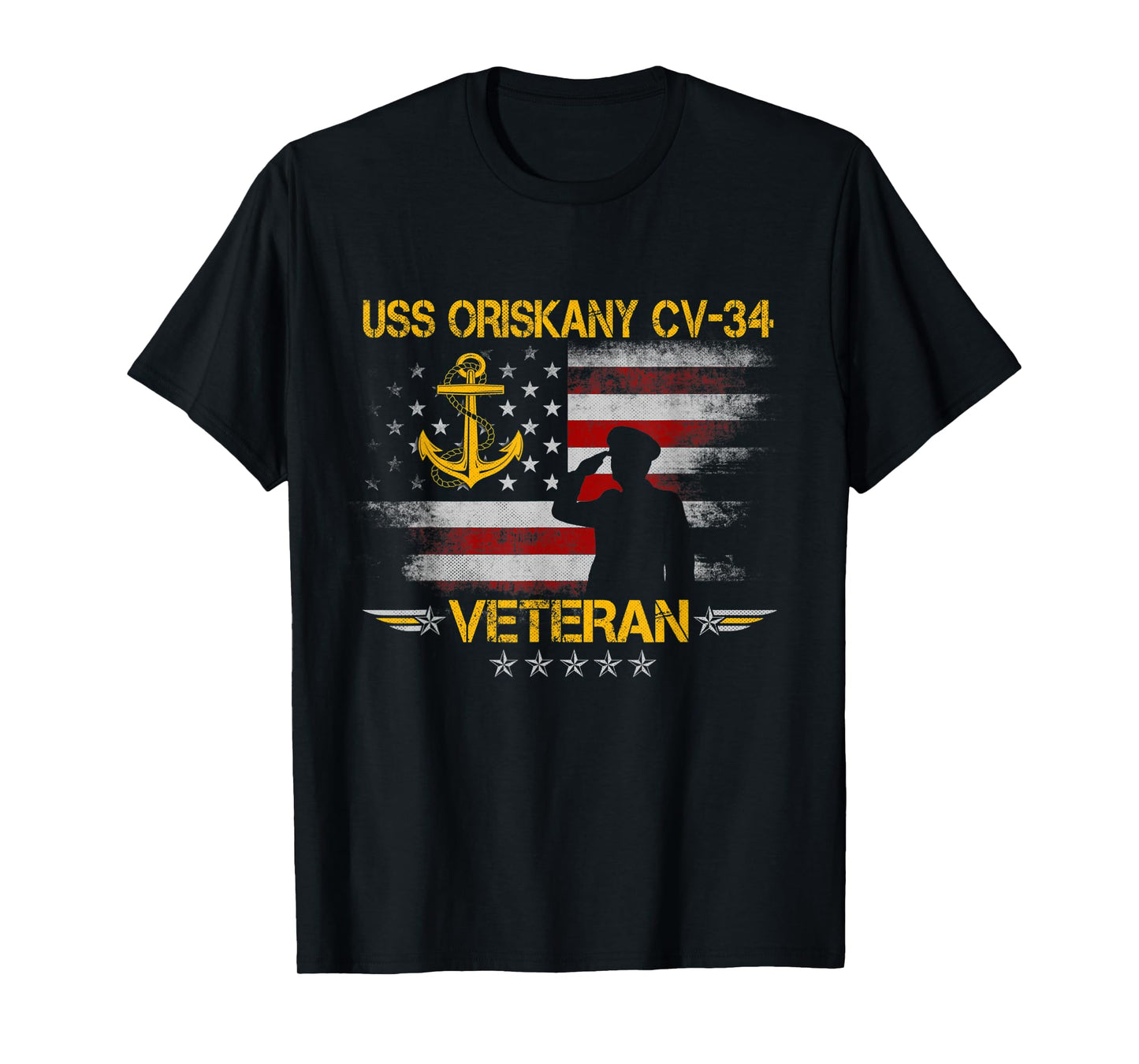 USS Oriskany (CV-34) Aircraft Carrier Veteran Flag Vintage T-Shirt