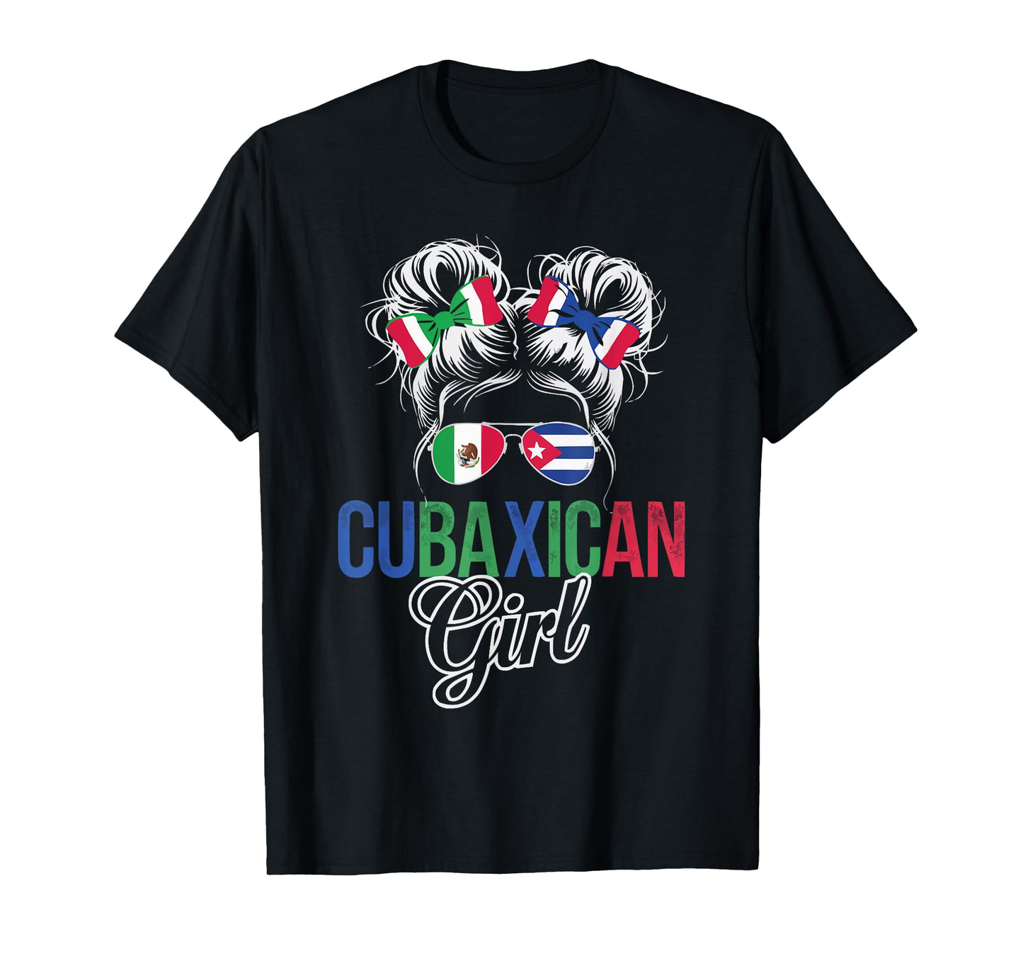 Half Cuban Half Mexican Country Mexico Flag Cuba T-Shirt