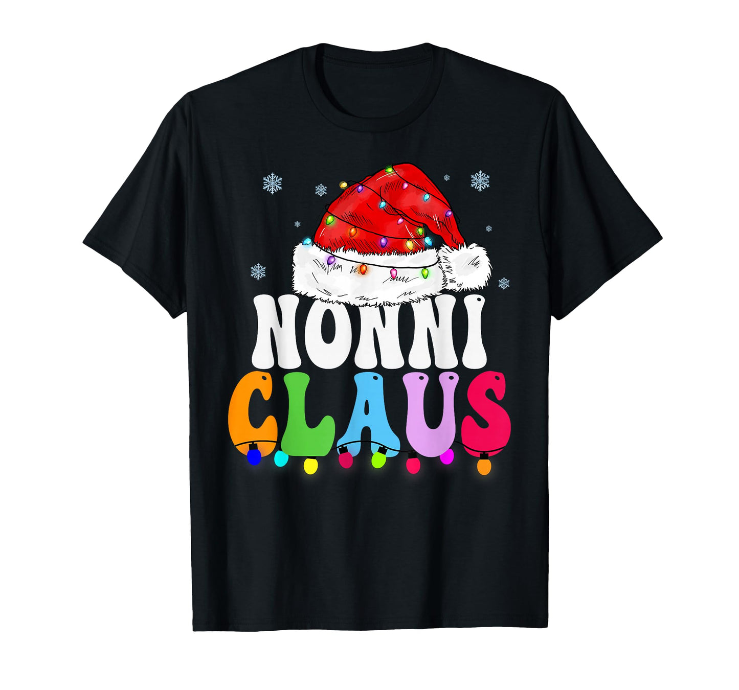 Nonni Claus Funny Xmas Family Matching Grandma Christmas T-Shirt