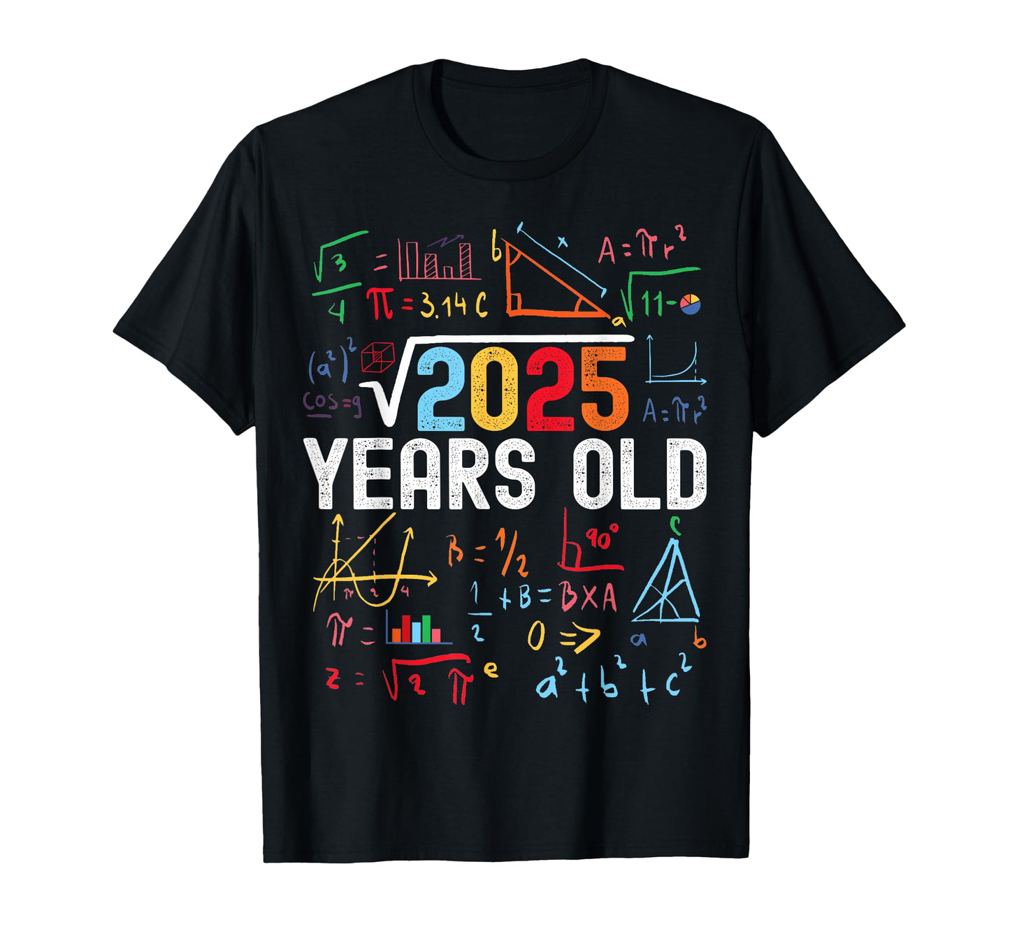 Square Root of 2025 45th Birthday 45 Years Old Birthday T-Shirt