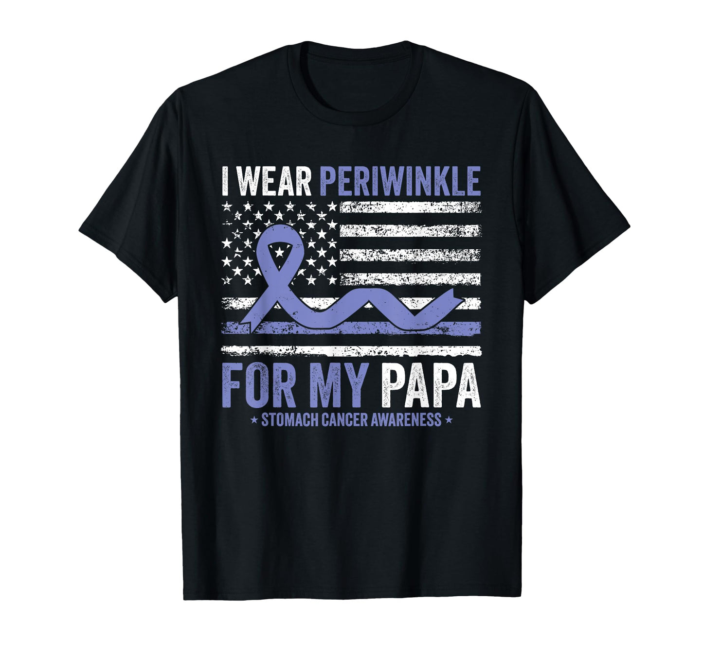 I Wear Periwinkle For My Papa Stomach Cancer Awareness T-Shirt