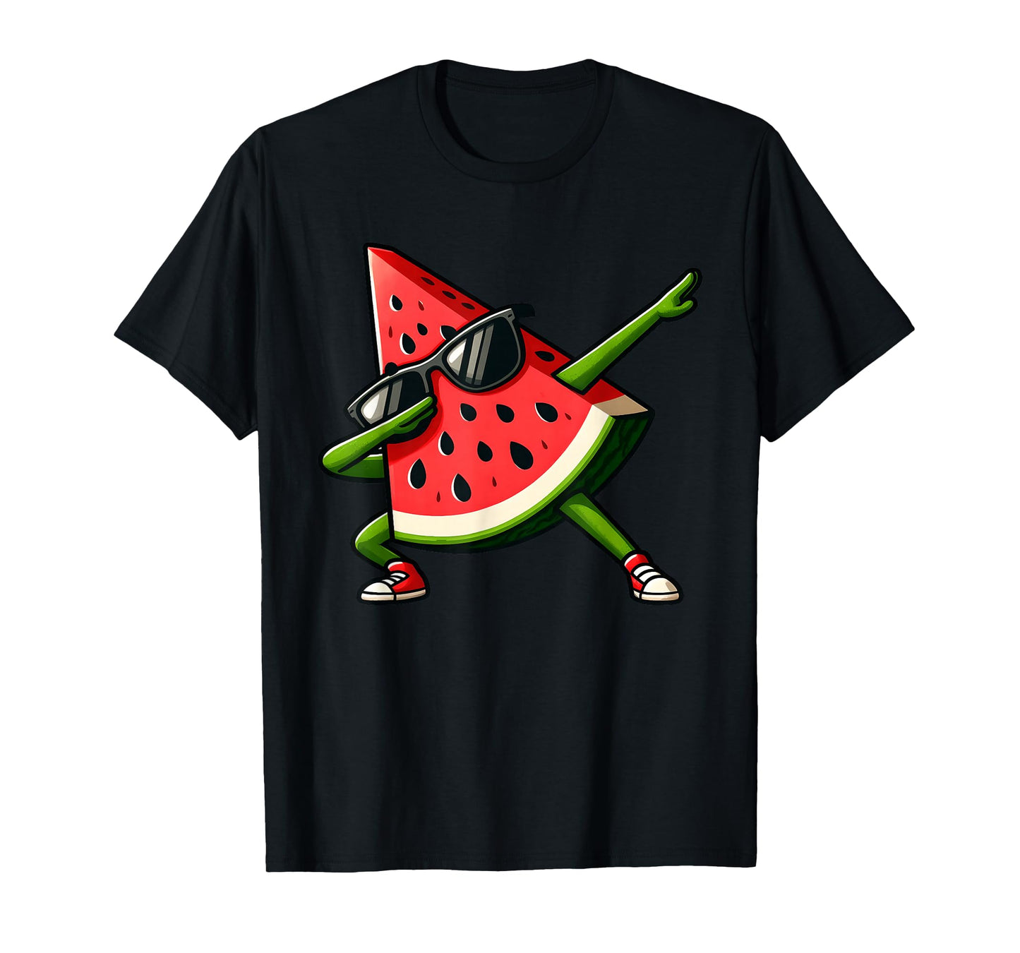 Dabbing Watermelon Kawaii Summer Tropical Fruit Lovers Kids T-Shirt
