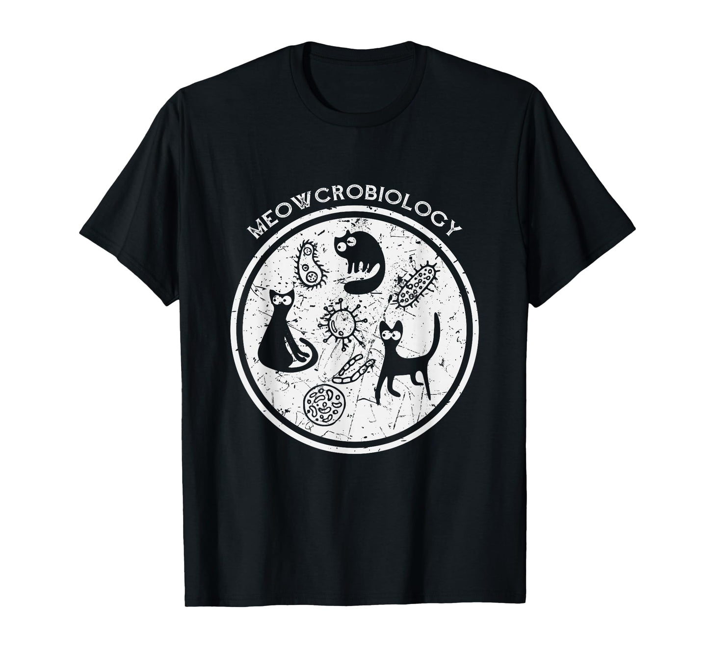 Meowcrobiology Shirt Science Cat Lover Gift T-Shirt
