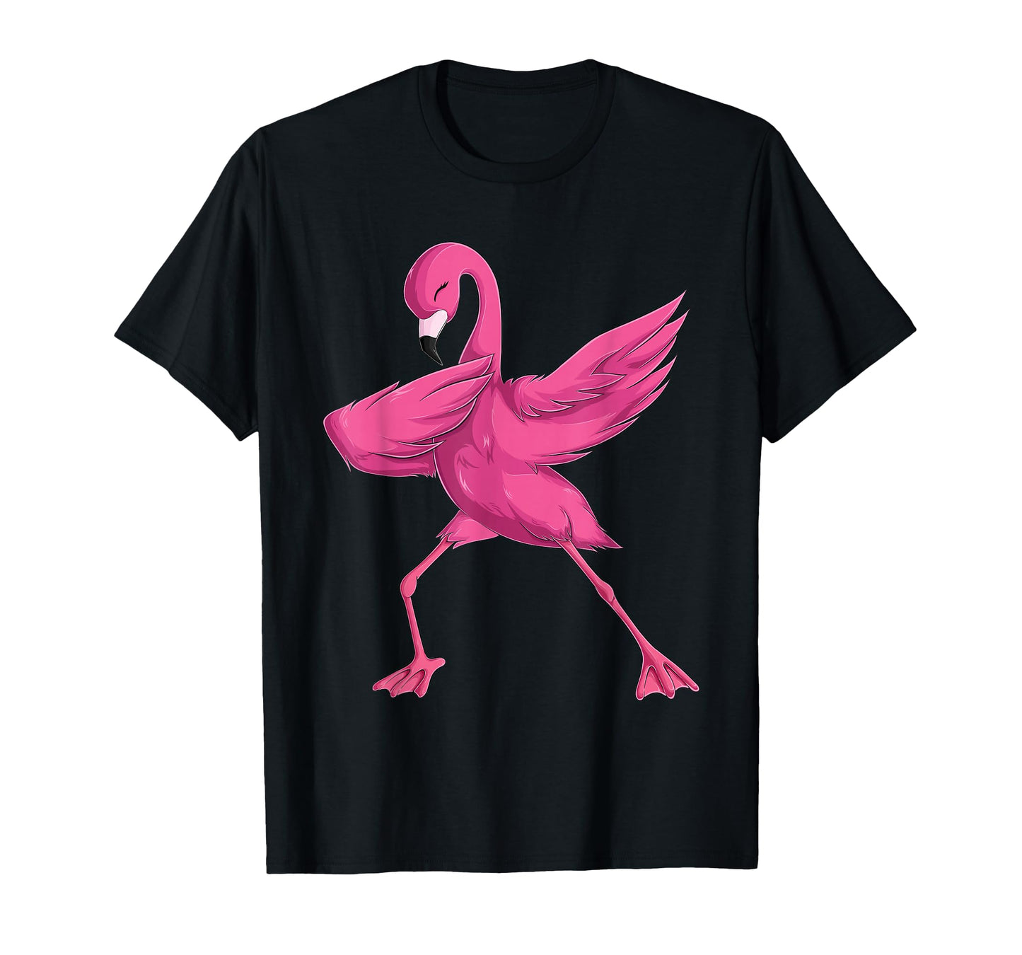 Funny Dabbing Pink Flamingo for Men Women Boys Girls Kids T-Shirt Small