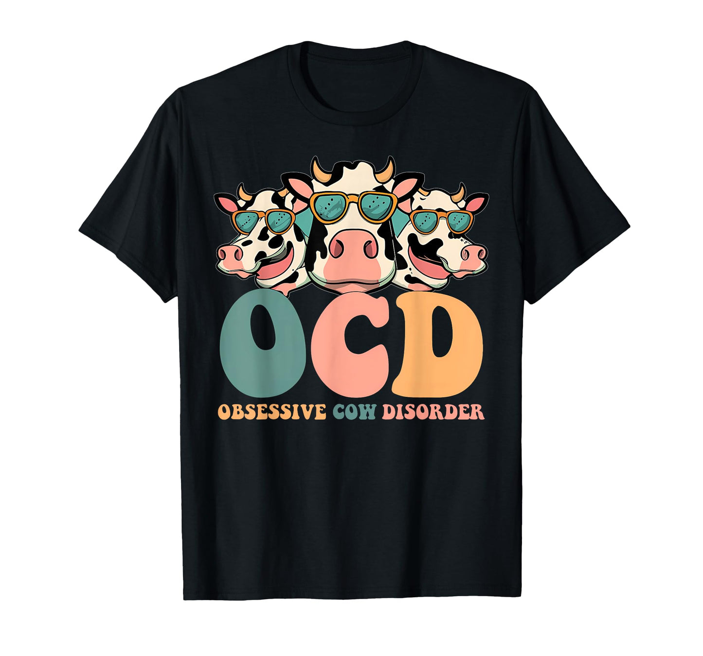 Cute OCD Obsessive Cow Disorder Funny Farmer Animal Cows T-Shirt