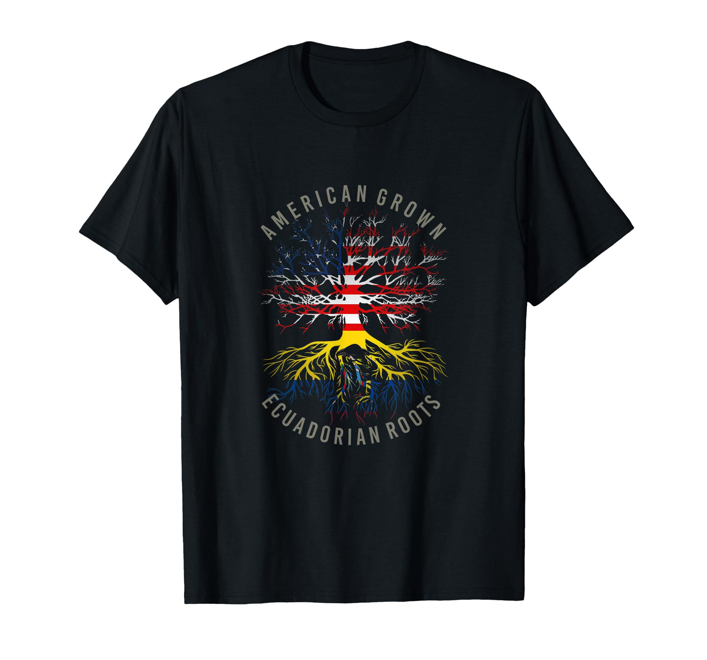 American Grown Ecuadorian Roots USA Ecuador Flag Heritage T-Shirt