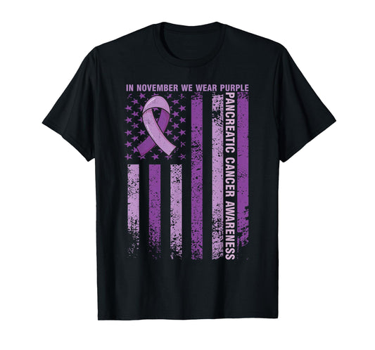Pancreatic Cancer Awareness In November We Wear Purple T-Shirt