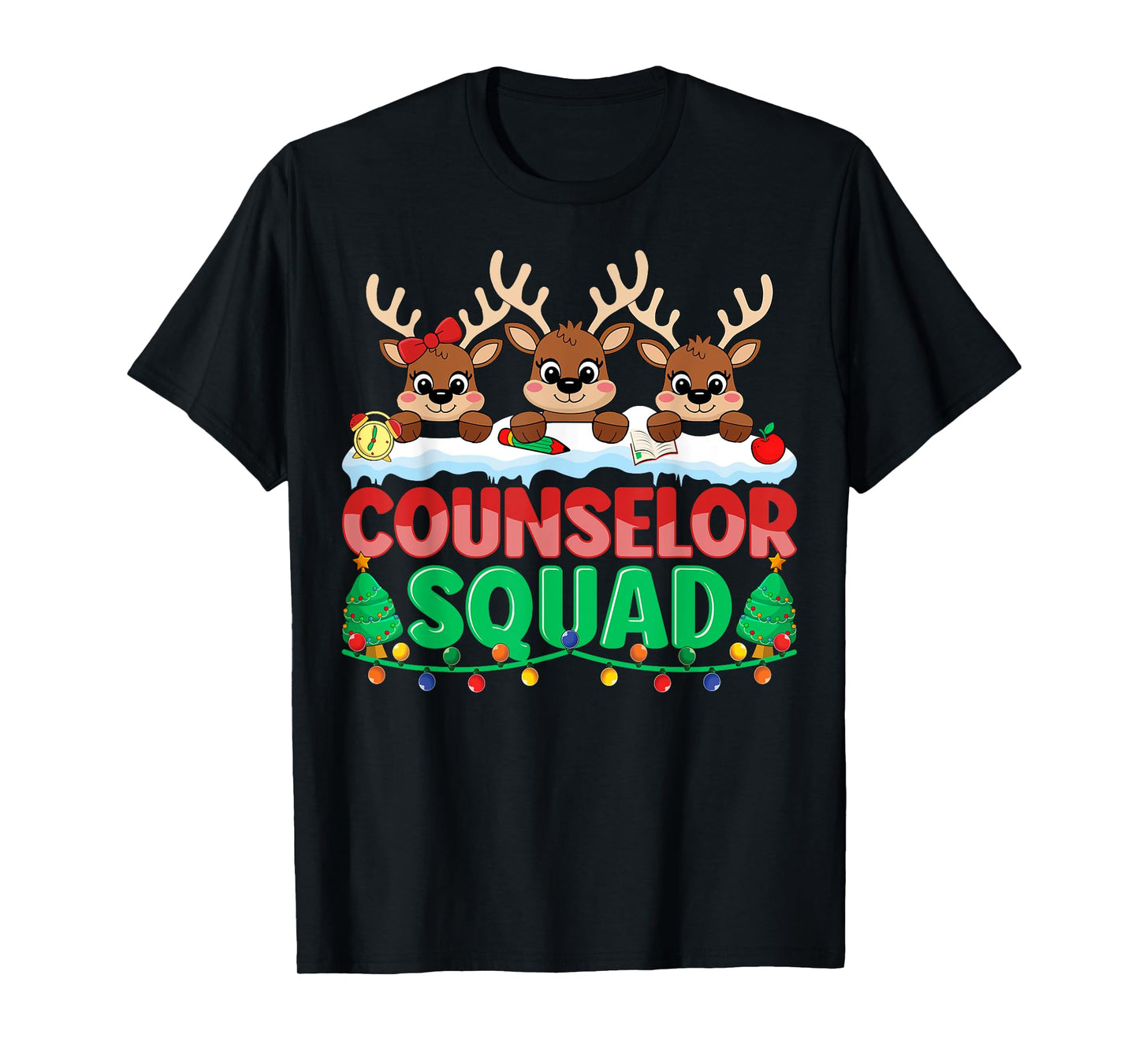 Counselor Squad Reindeer Xmas School Counselor Christmas T-Shirt