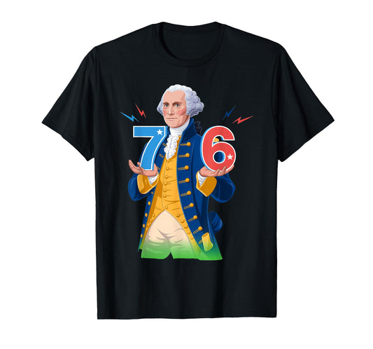 6-7 7-6 George Washington Seven Six Teacher American T-Shirt
