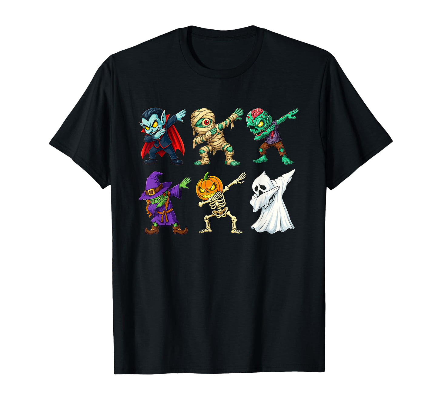 Halloween Zombie Mummy Vampire Dabbing Spooky Skeleton Dabs T-Shirt