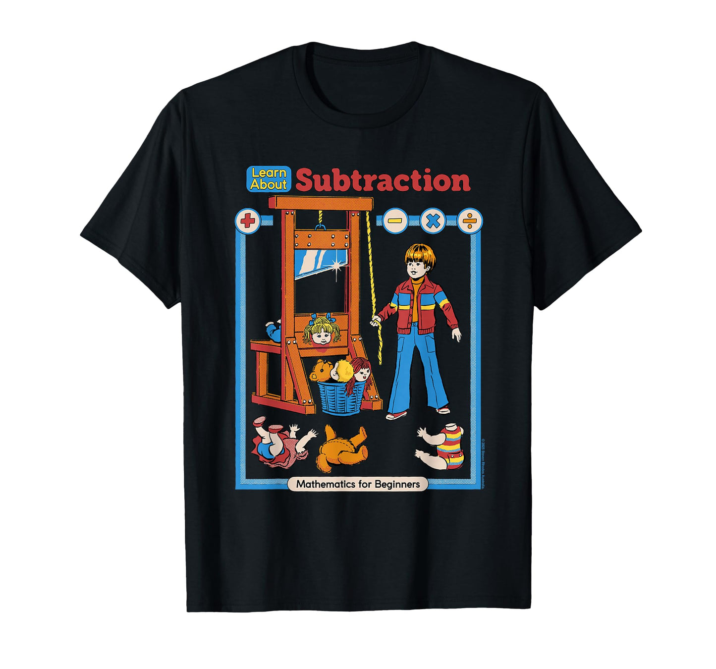 Learn About Subtraction Sarcastic Retro Funny Adult Humor T-Shirt