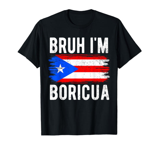 Bruh I'm Boricua Vintage Puerto Rico Funny Boricua Boys Kids T-Shirt