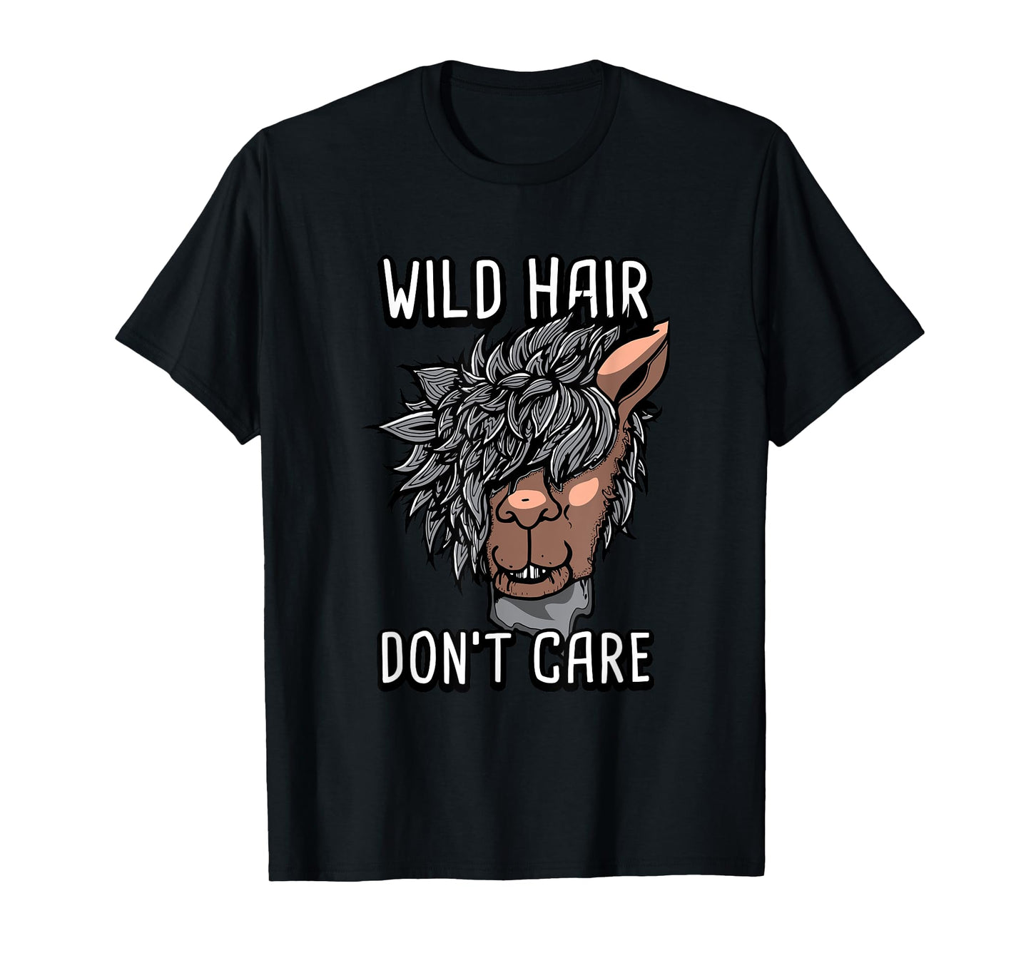 Alpaca Wild Hair Don't Care Funny Llama Lover Gift T-Shirt