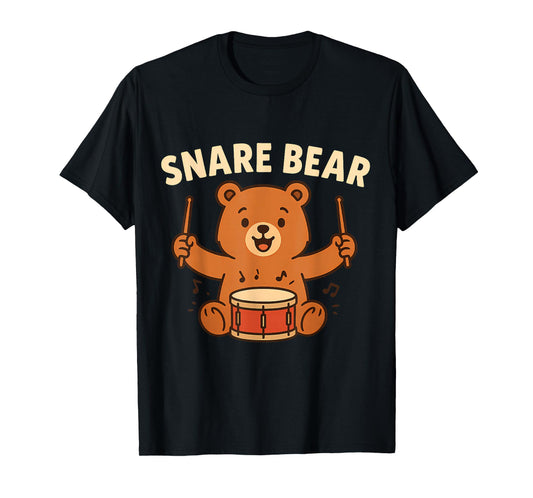 Snare Drum Bear Drumming Animal Percussion T-Shirt