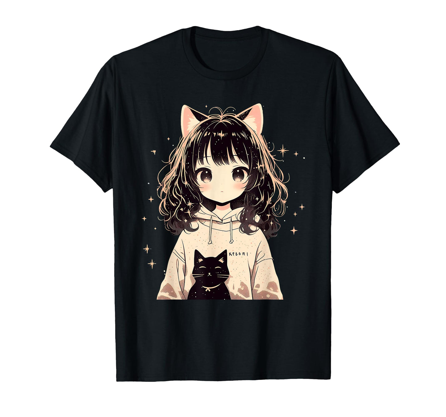 Anime Waifu Cute Anime manga Cat Girl Sweet Retro Japan T-Shirt