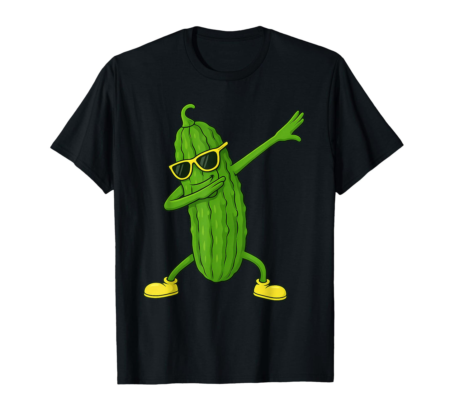 Dabbing Pickle Dance Vegan Funny Vegetarian Cucumber Lover T-Shirt