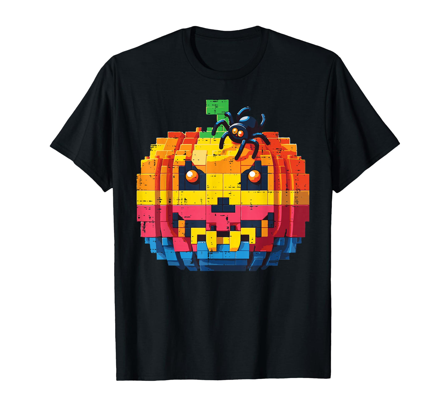 Halloween Blocks Pumpkin Bricks Costume Boys Kids Toddler T-Shirt