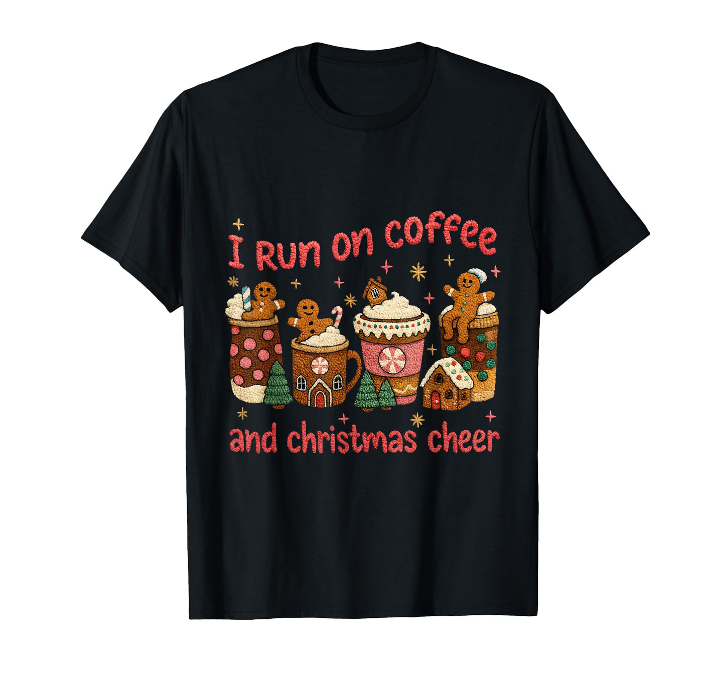 Coffee and Christmas Cheer Cute Gingerbread T-Shirt