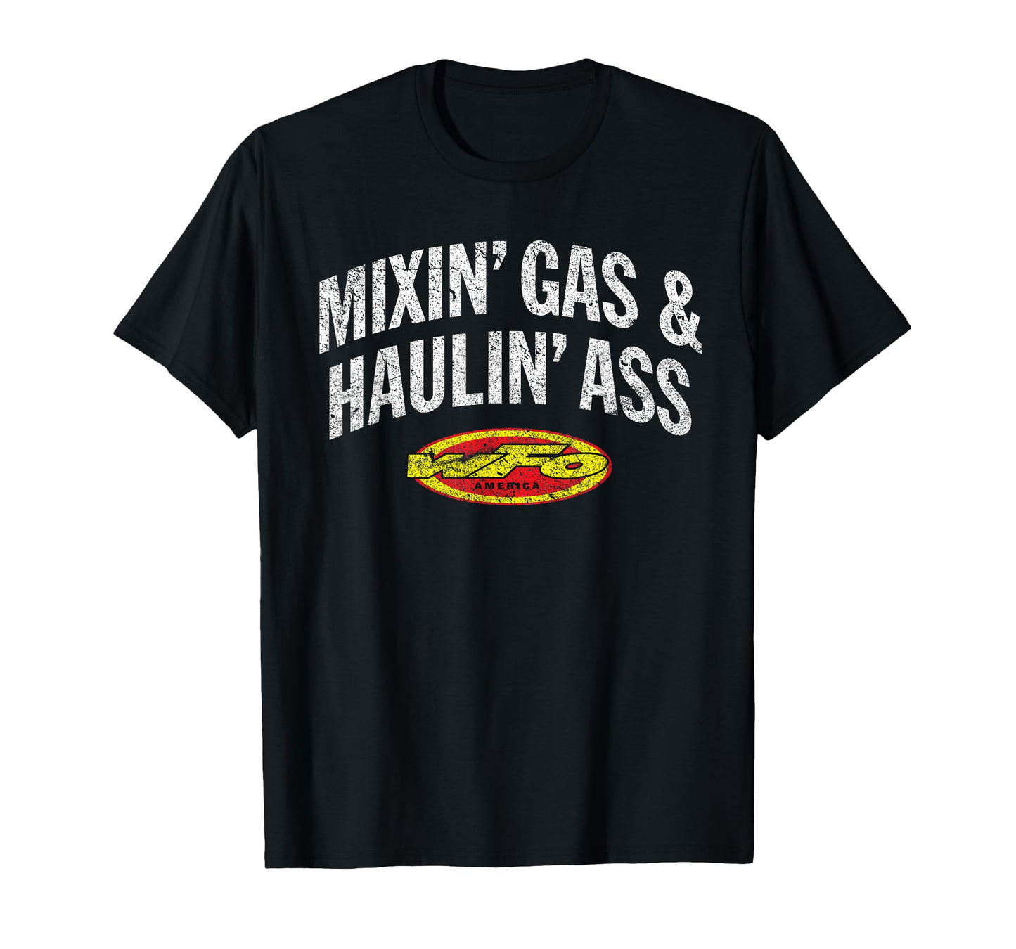WFO Mixing Gas Hauling Ass Motocross Racer Dirt Bike Rider T-Shirt