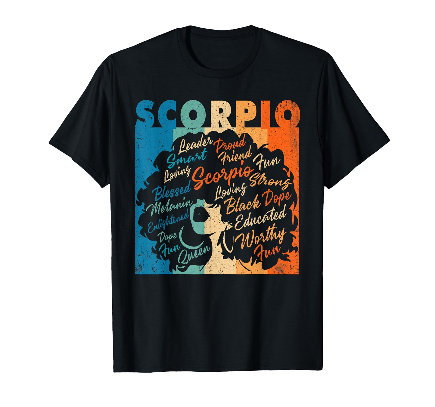 African American Women Zodiac Birthday Scorpio Girl T-Shirt
