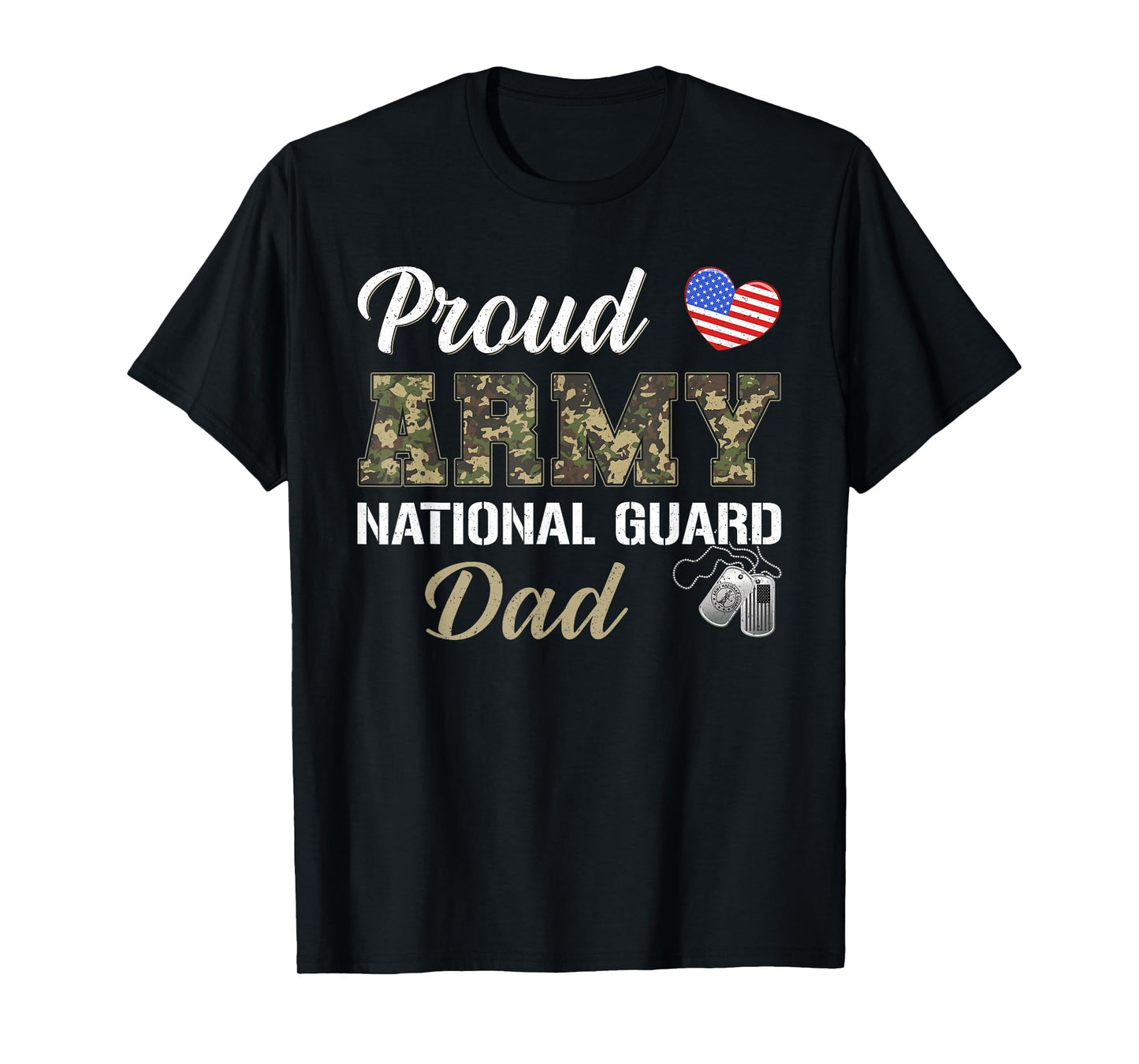 Vintage Proud Army National Guard Dad Military Pride Costume T-Shirt
