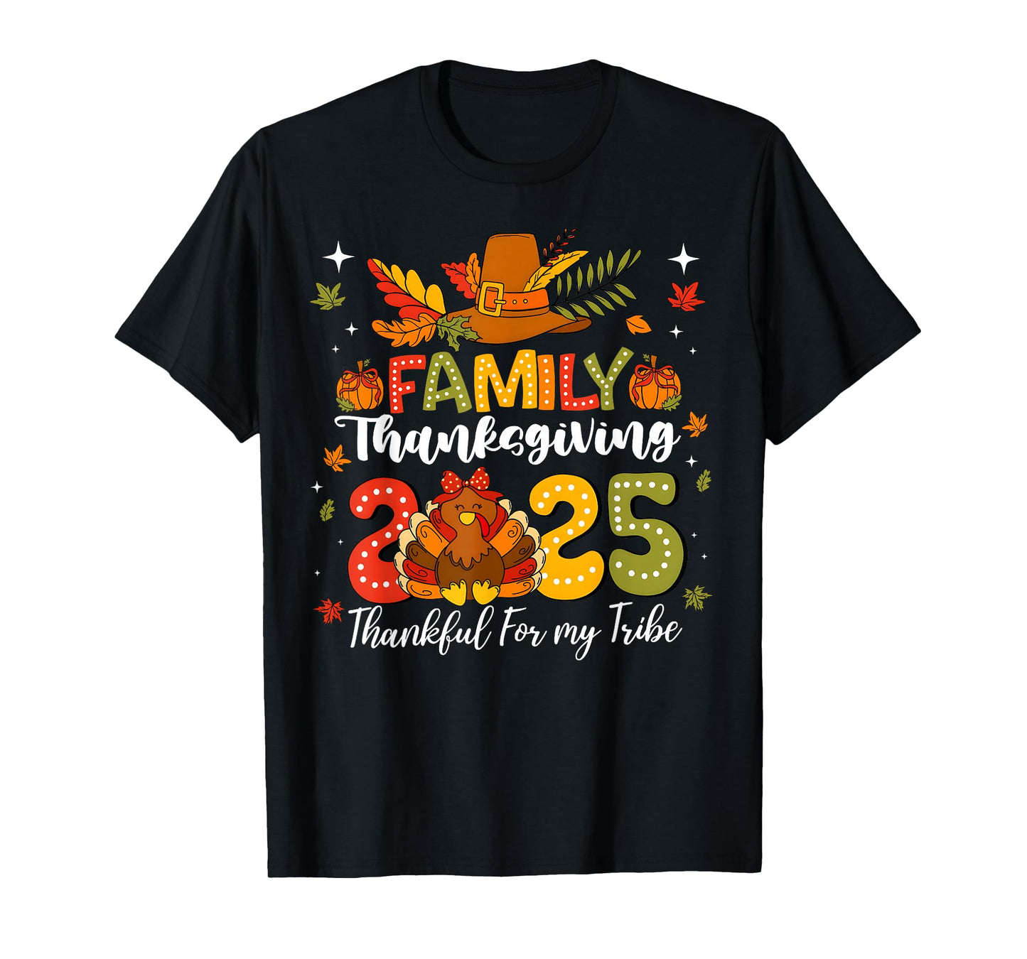 Thanksgiving 2025 Group Matching Thankful My Tribe Family T-Shirt