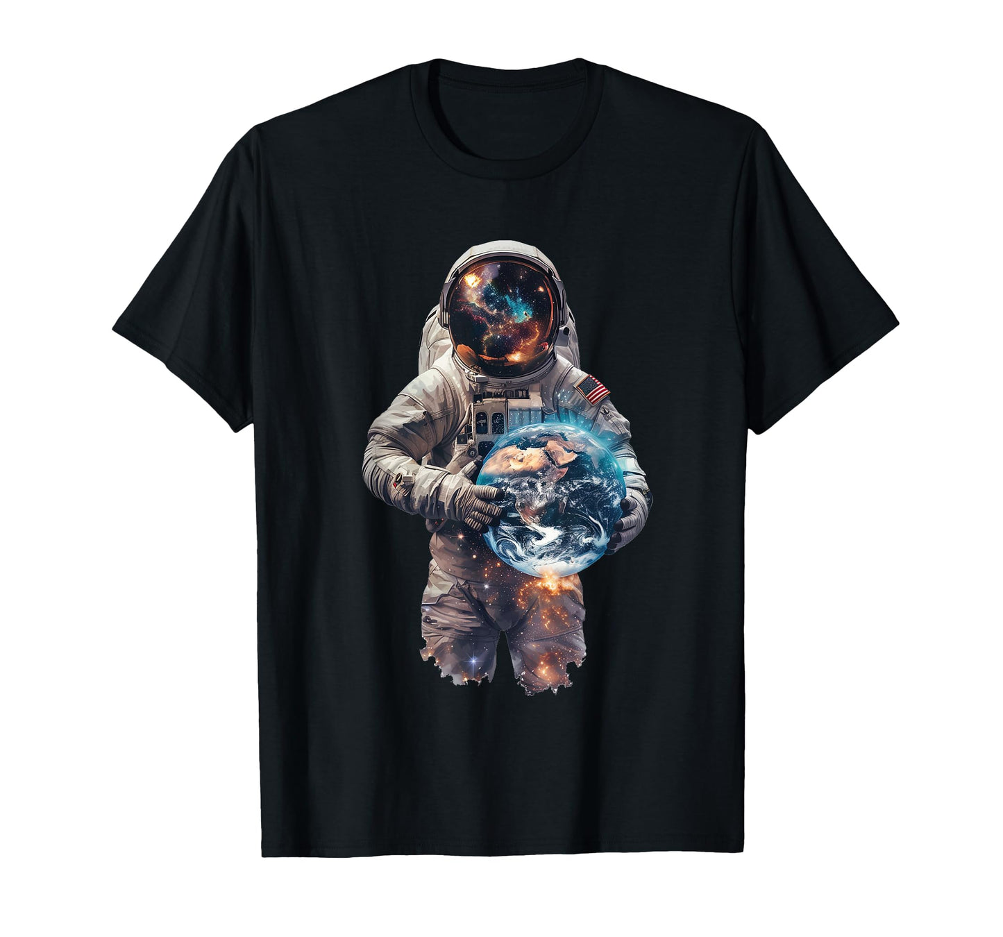 Astronaut Holds Earth in Space T-Shirt