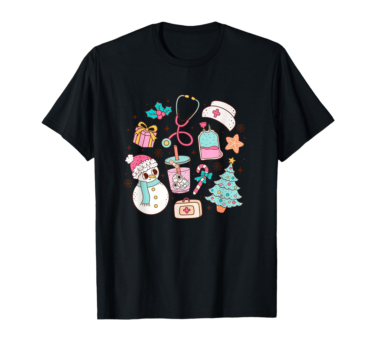 Cute Matching Christmas Nurse Medical T-Shirt