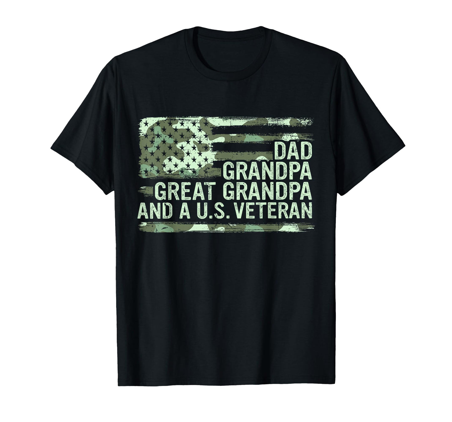 Dad Grandpa Great Grandpa Veteran Fathers Day Great Grandpa T-Shirt