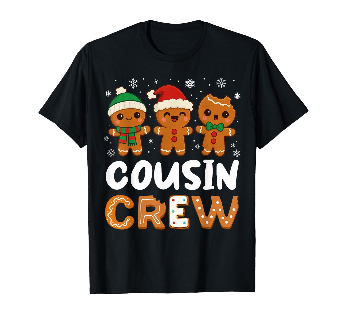 Cousin Crew Christmas 2025 Cookie Kids Boy Girl Family Match T-Shirt