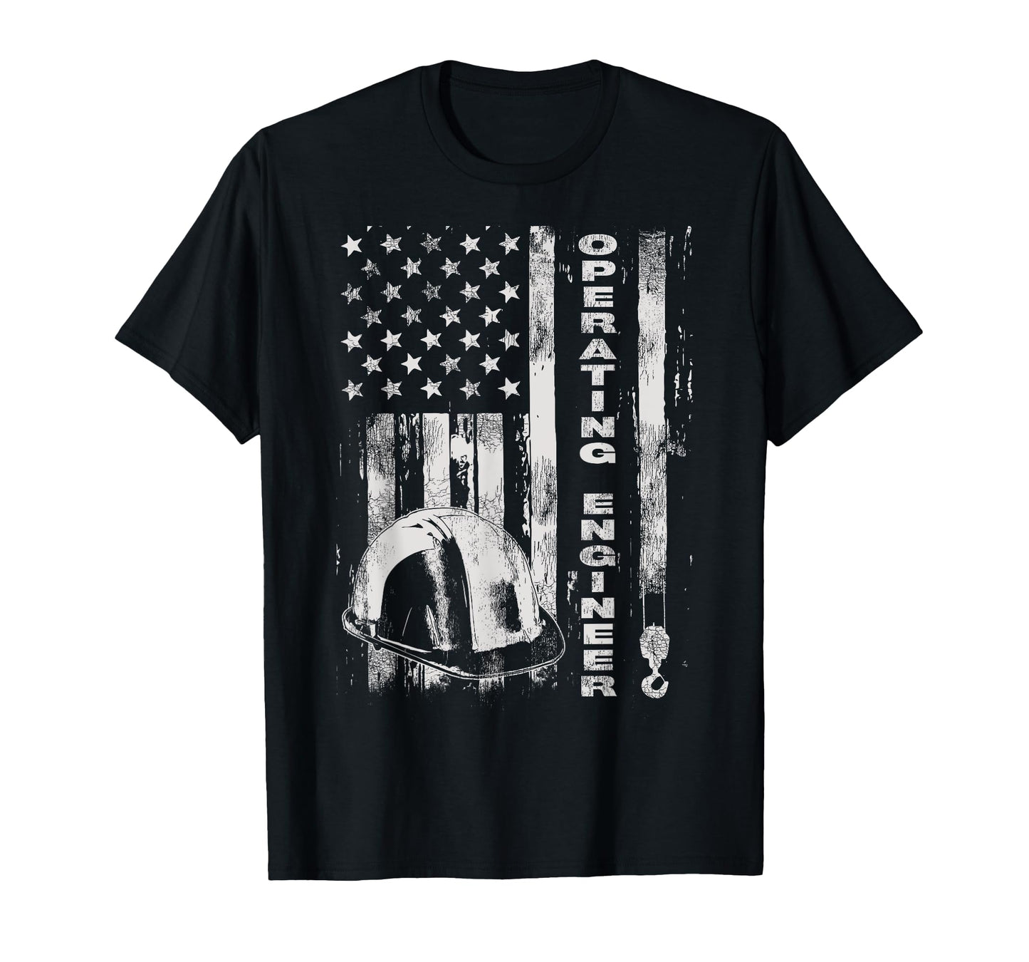 Vintage Operating Engineer American Flag T-Shirt